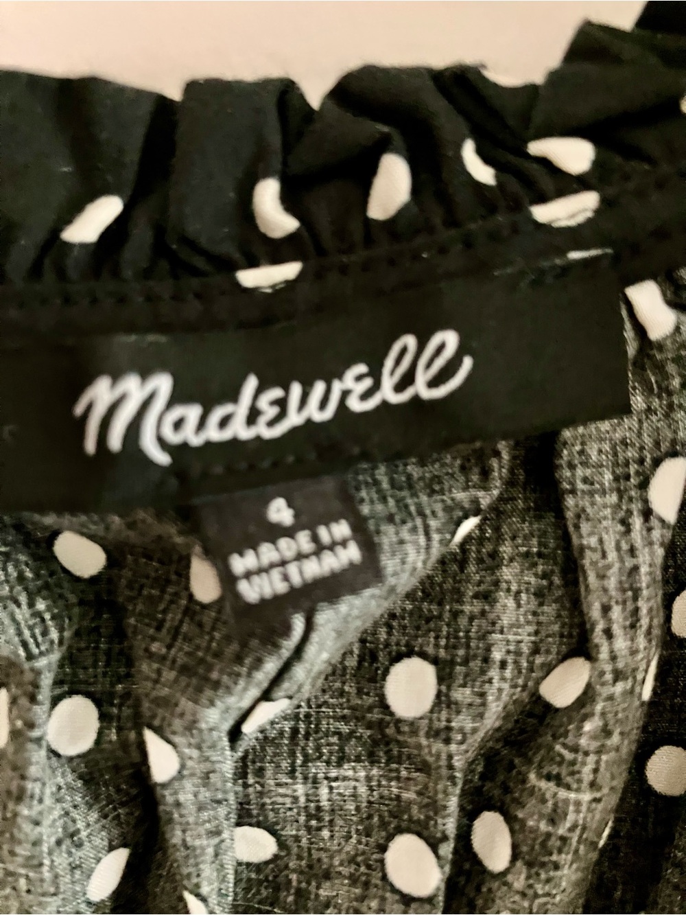 Madewell Ruffled Scoopneck Mini Dress in Dot - Picture 5 of 6